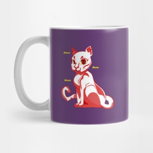 Cute red cat say meow Mug